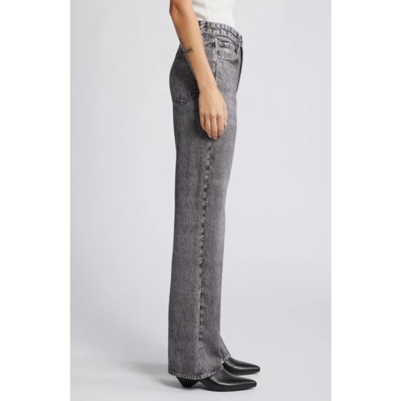 Rag Bone Pants Women 32 Miramar Shea Relaxed Straight Terry Sweatpant Jeans Gray - Picture 2 of 16